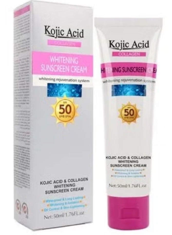 Kojic Acid & Collagen Whitening Sunscreen Cream 50 ml - Image 1